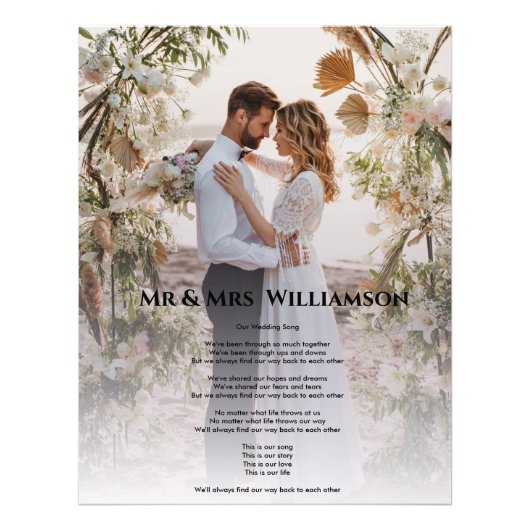 Hochzeit Foto Song Texte Bild (Vorne)