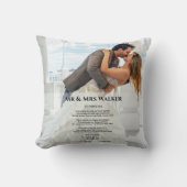 Hochzeit Foto Song Texte Kissen Kissen (Vorderseite)