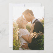 Hochzeit Foto Transparent Elegantes Skript Moderne Einladung (Rückseite)