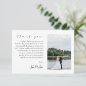 Hochzeit Foto und Erinnerungen QR-Code Vielen Dank Dankeskarte (Stehend Vorderseite)