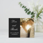 Hochzeit Foto Vielen Dank Hinweis | Postkarte (Stehend Vorderseite)