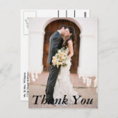 Hochzeit Foto Vielen Dank Postcard Postkarte (Vorne/Hinten)