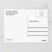 Hochzeit Foto Vielen Dank Postcard Postkarte (Rückseite)