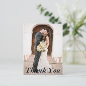 Hochzeit Foto Vielen Dank Postcard Postkarte (Stehend Vorderseite)