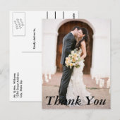 Hochzeit Foto Vielen Dank Postcard Postkarte (Vorne/Hinten)