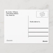 Hochzeit Foto Vielen Dank Postcard Postkarte (Rückseite)