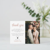 Hochzeit Foto Vielen Dank Postcard Postkarte (Stehend Vorderseite)