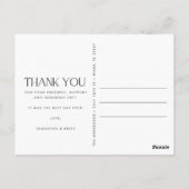 Hochzeit Foto Vielen Dank Postkarten (Rückseite)