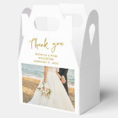 Hochzeit Foto Vielen Dank Script Gefallen Box Geschenkschachtel (Geöffnet)