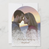 Hochzeit Foto Vintage Spitze Damaskus Einladungen (Vorderseite)