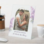 Hochzeit Foto zu Gott sei der Ruhm Christlich Lila Sockelschild (In SItu)