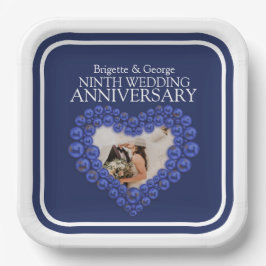 Hochzeit Foto zum Jubiläum Pappteller