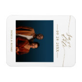 Hochzeit Foto zur Vorabanzeige Magnet (Horizontal)