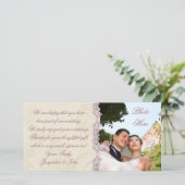 Hochzeit ~ Fotokarte Dankeskarte (Stehend Vorderseite)