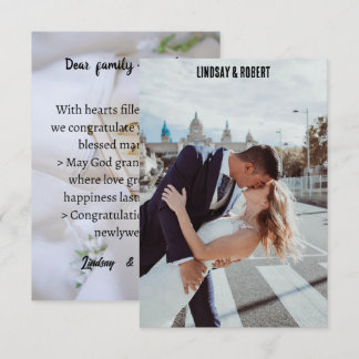 Hochzeit Fotokarte Dankeskarte