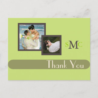 Hochzeit Fotos Danke Postkarten, schlicht Postkarte