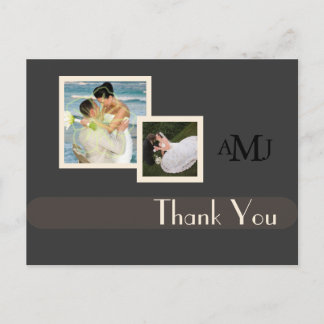 Hochzeit Fotos Danke Postkarten, schlicht Postkarte