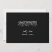 Hochzeit-Fotos EleganBlack Danke-Script Dankeskarte (Rückseite)