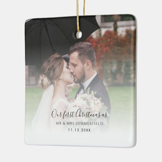 Hochzeit Fotos Paare 1. Weihnachten als Mr. und Mr Keramikornament (Links)