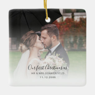 Hochzeit Fotos Paare 1. Weihnachten als Mr. und Mr Keramikornament