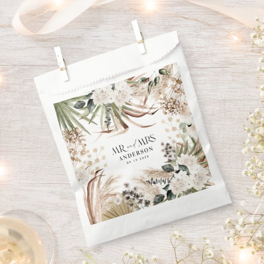 Hochzeit Frau Pampas eucalyptus modernes boho Part Geschenktütchen (Ausgeschnitten)
