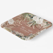 Hochzeit Frau Pampas eucalyptus modernes boho Part Pappteller (Gewinkelt)