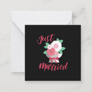 Hochzeit Frisch Vermählt Mitteilungskarte