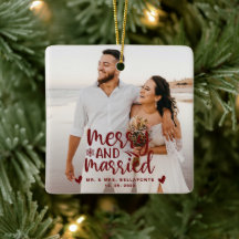 Hochzeit frohe und Verheiratete Weihnachts-Foto-Ke