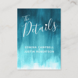 Hochzeit führt aquamarine Kunsteinschließungskarte Begleitkarte