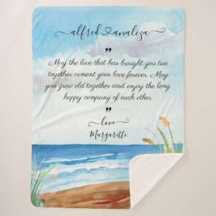 Hochzeit für Braut und Bräutigam mit Wünschen Sherpadecke