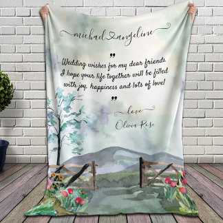 Hochzeit für einen Freund auf ihrer Hochzeit Sherpadecke