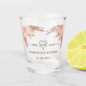 Hochzeit für Frau Pampas-Gras Pink-Blume Schnapsglas (Vorderseite)