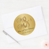 Hochzeit für Herrn & Frau | Personalisieren Runder Aufkleber (Umschlag)