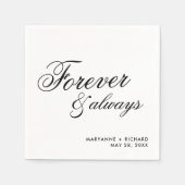 Hochzeit für immer und immer Skripte für Napkins Serviette (Vorderseite)