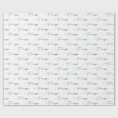 Hochzeit für Text auf Weiß Geschenkpapier (Flach)