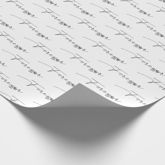 Hochzeit für Text auf Weiß Geschenkpapier (Ecke)