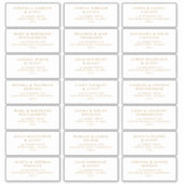 Hochzeit Gast voradressierte Labels Boho Gold J102 (Vorderseite)