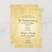 Hochzeit Gästebuch Gold Foil Stars Confetti Begleitkarte (Vorne/Hinten)