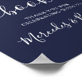 Hochzeit Gästebuch Signieren Modernes Skript Navy  (Ecke)