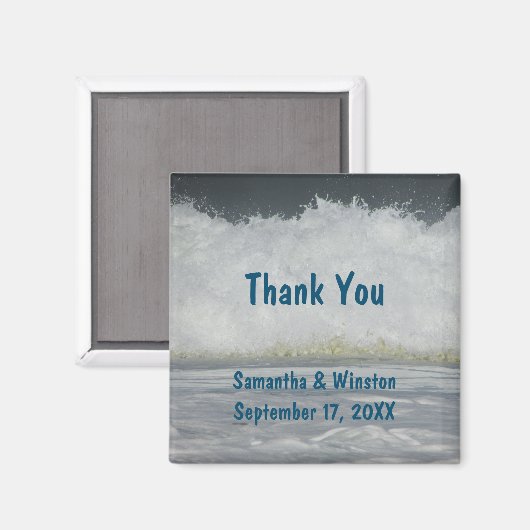 Hochzeit Gaststrand Ocean Zeremonie Vielen Dank Magnet (Vorderseite/Rückseite)