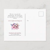 Hochzeit geändert Datum gleiche Liebe Neuer Plan F Ankündigungspostkarte (Rückseite)