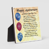 Hochzeit Geburtstag Ehemann Gedicht Plaque Fotoplatte (Vorderseite)