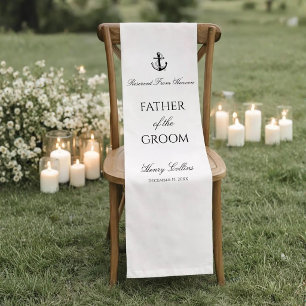 Hochzeit Gedenkanker-Symbol Vater des Bräutigams Kurzer Tischläufer