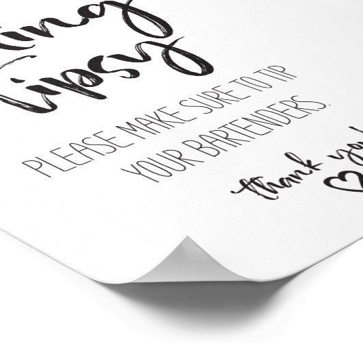 Hochzeit Gefühl Tipsy Poster (Ecke)