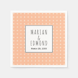 Hochzeit geometrischer Typografie Serviette