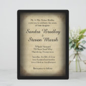 Hochzeit gerahmter Musik Einladung (Stehend Vorderseite)