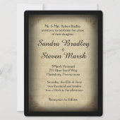 Hochzeit gerahmter Musik Einladung (Vorderseite)