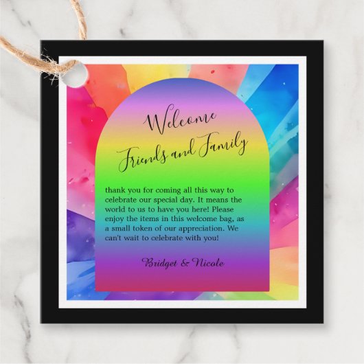 Hochzeit Geschenkanhänger (Vorderseite)