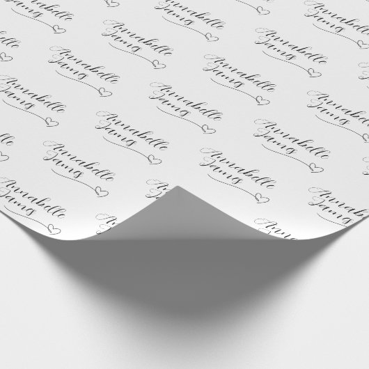 Hochzeit Geschenkpapier Paarnamen Geschenkverpacku (Ecke)