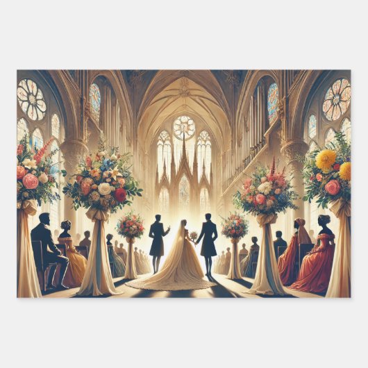 Hochzeit Geschenkpapier Set (Vorderseite 3)